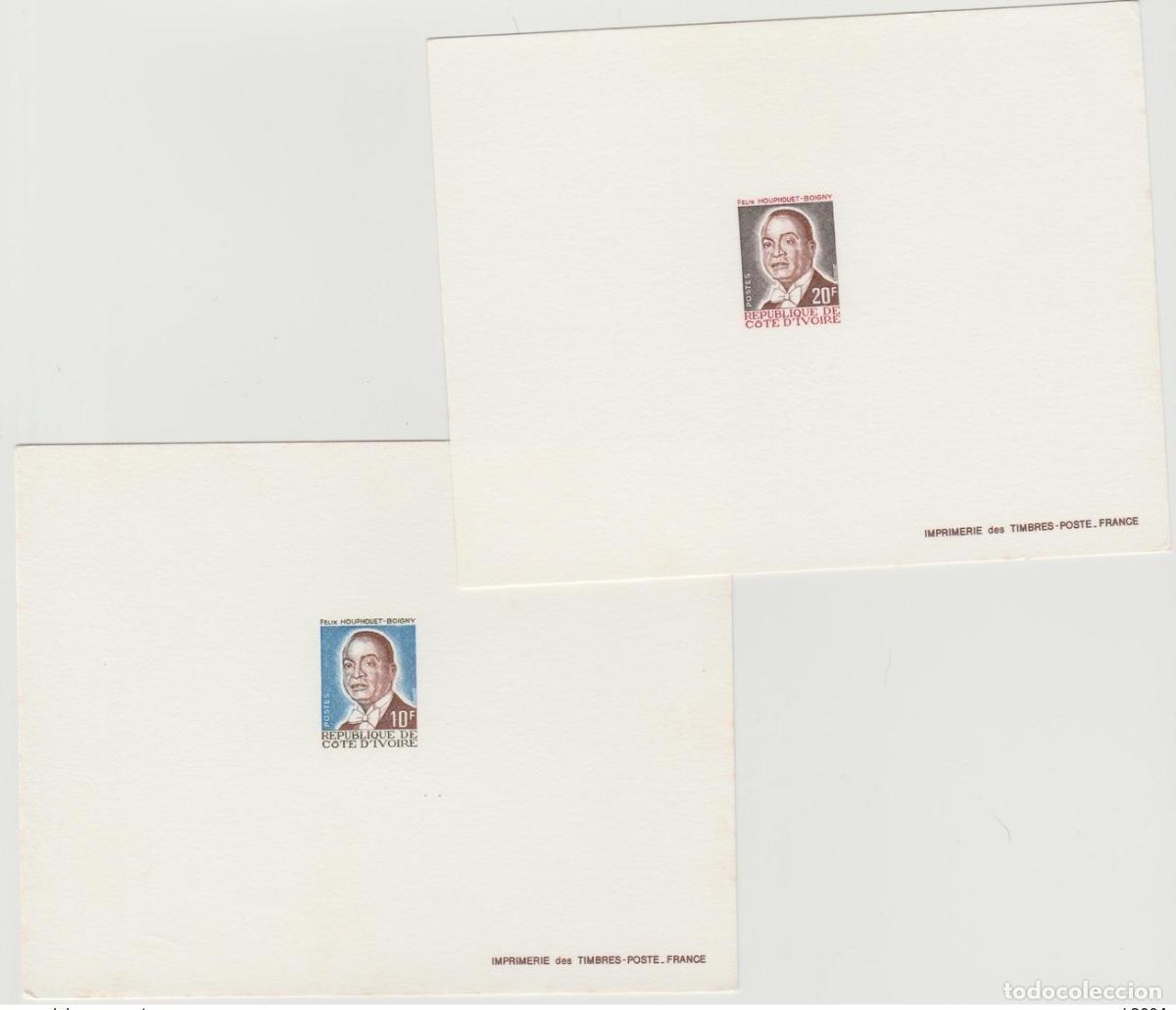 Sellos: Costa de Marfil 1986 Mi. 904 - 905 Proof Luxe President F&eacute;lix Houphouet-Boigny