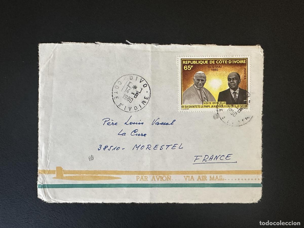 Sellos: Costa de Marfil 1980 Mi. 641 carta Papa Juan Pablo II visita Divo
