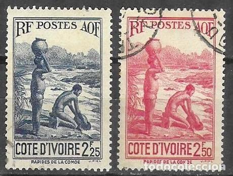 Sellos: SELLOS USADOS DE COSTA DE MARFIL 1939, YT 160/ 61