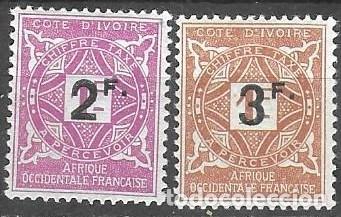 Sellos: SELLOS* DE COSTA DE MARFIL 1927, TAXAS YT 17/ 18