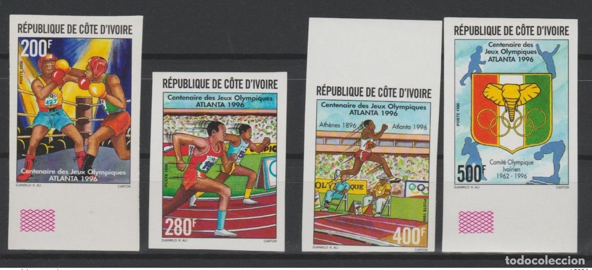 Sellos: Costa de Marfil 1996 IMPERF ND Juegos Ol&iacute;mpicos Atlanta Summer Boxing Running
