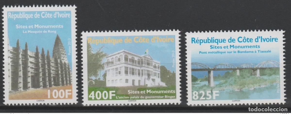 Sellos: Costa de Marfil 2013 Lugares y monumentos Puente Palacio Mezquita MNH**
