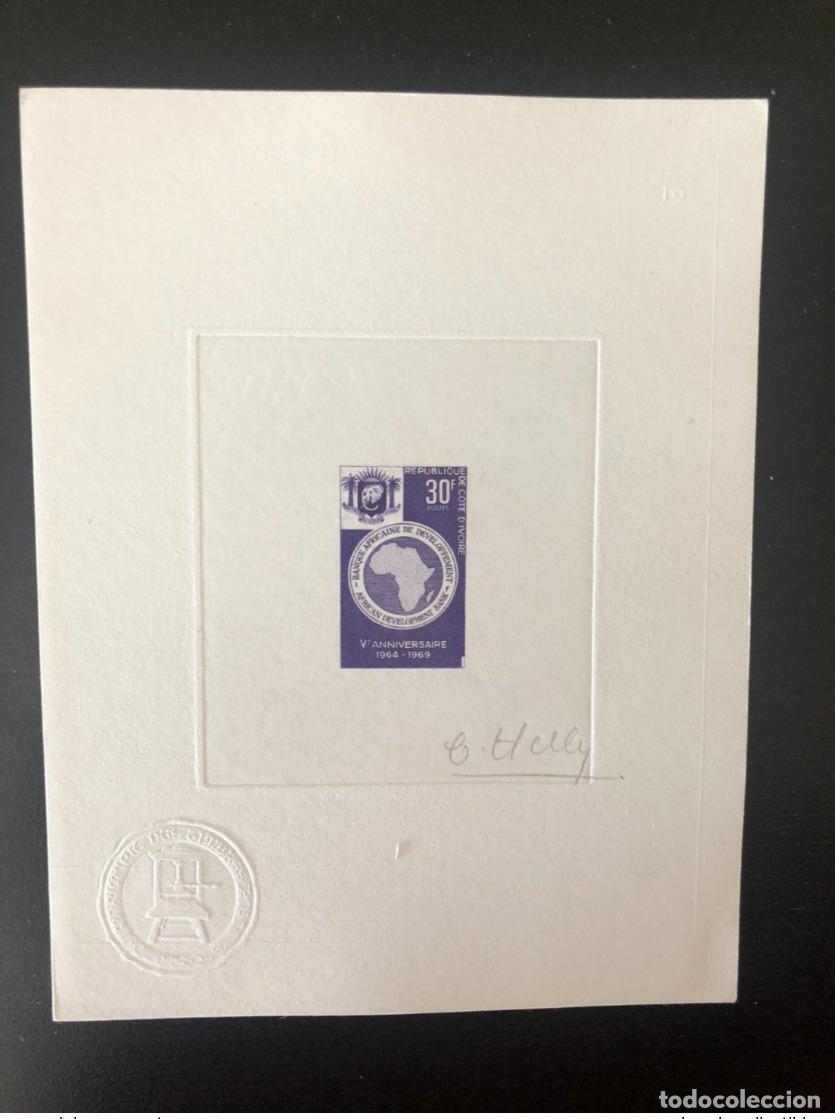 Sellos: Costa de Marfil 1969 Mi. 347 Prueba artista Banque D&eacute;velopement Elephant