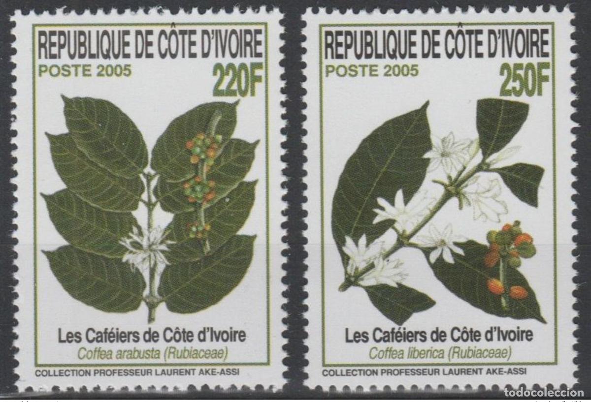 Sellos: Costa de Marfil 2005 Mi. 1477 - 1478 Plantes Cafeteros Flora