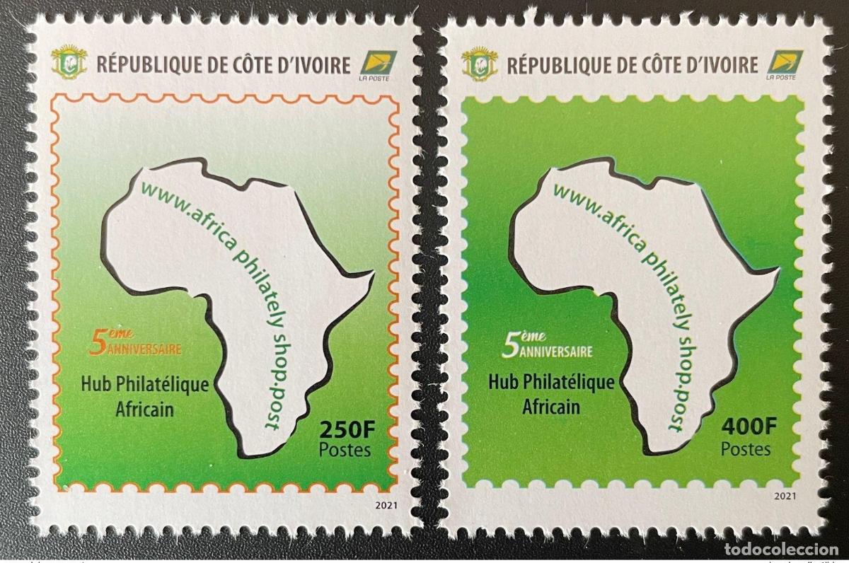 Sellos: Costa de Marfil 2021 Mi.? 5 a&ntilde;os del Centro Filat&eacute;lico Africano (MNH**) edici&oacute;n conjunta