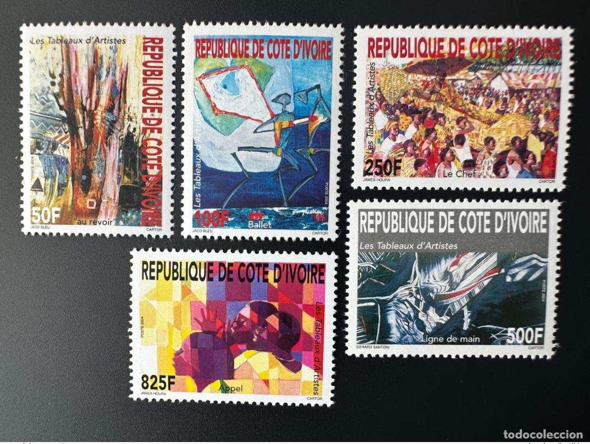 Sellos: Costa de Marfil 2004 Mi. 1309 - 1313 Pinturas artistas Arte raro MNH**