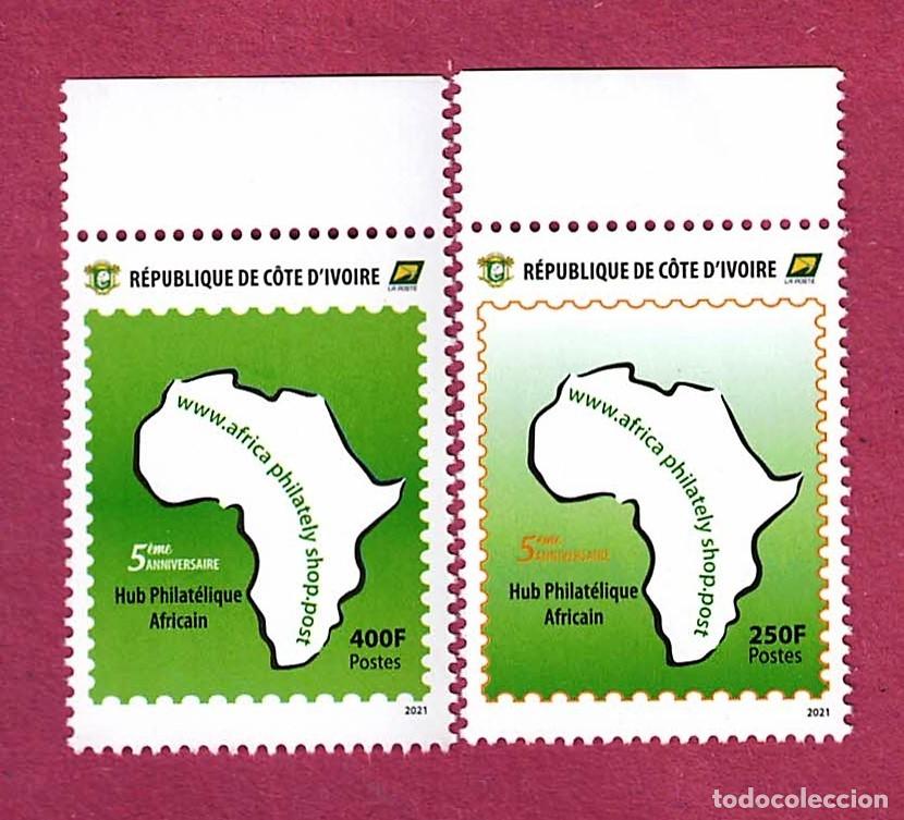 Sellos: Costa de Marfil, Abiy&aacute;n, 2021 &ndash; 5.&ordm; aniversario del African Philatelic Hub