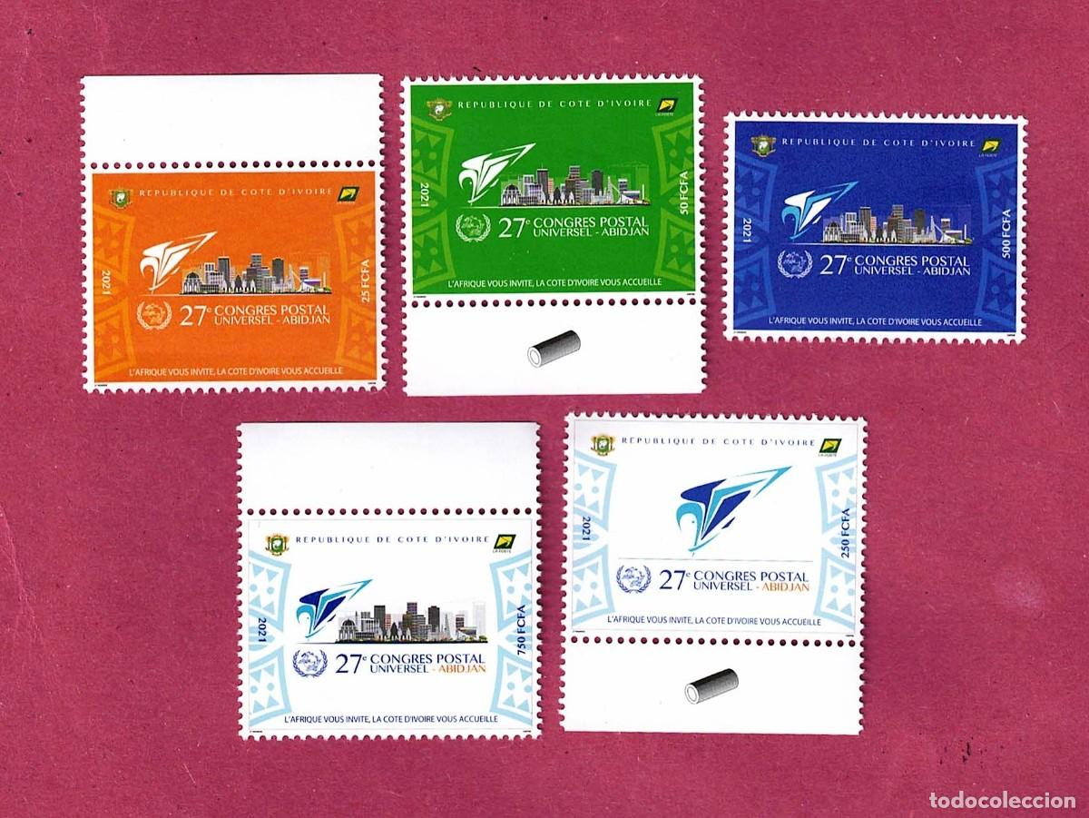 Sellos: Costa de Marfil, Abiy&aacute;n, 2021 &ndash; 27.&ordm; Congreso Postal Universal