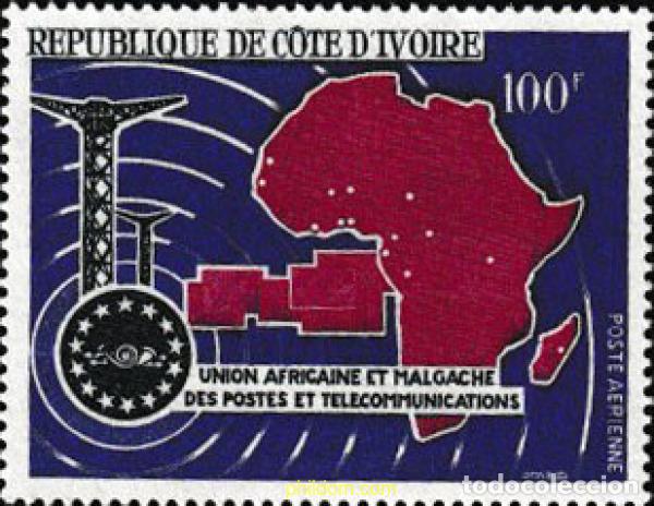 Sellos: 604328 MNH COSTA DE MARFIL 1967 UNION AFRICANA DE TELECOMUNICACIONES