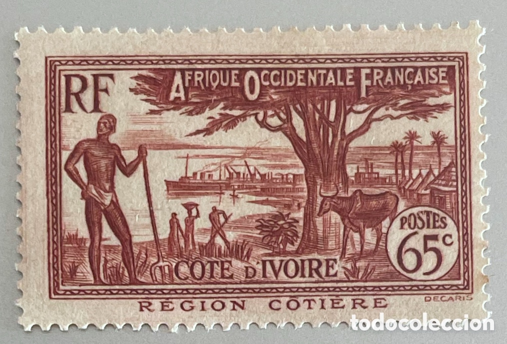Sellos: Costa de Marfil. Zona costera. 1936