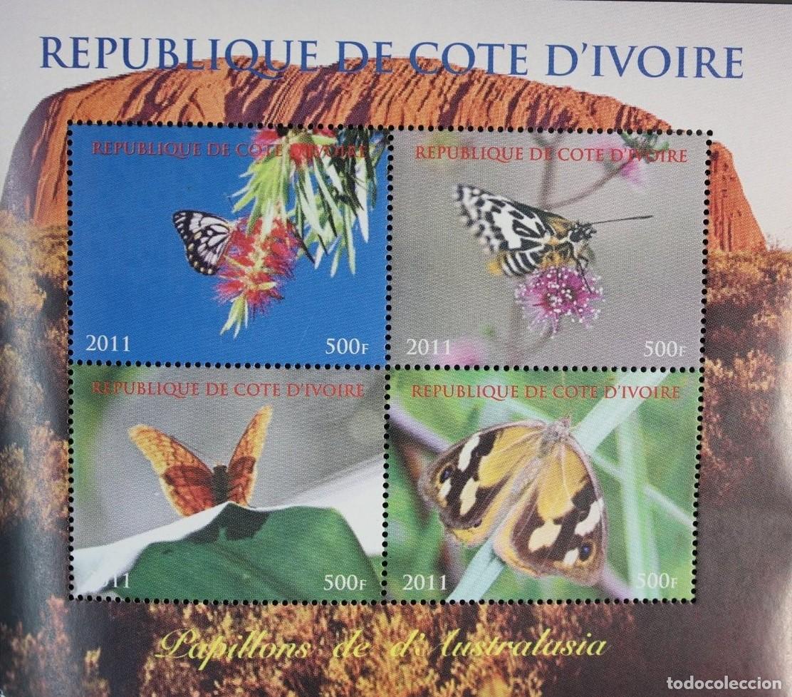 Sellos: IVORY COAST 2011 SHEET MNH BUTTERFLIES PAPILLONS SCHMETTERLINGEN MARIPOSAS BORBOLETAS FARFALLE