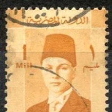 Sellos: EGIPTO 1937 SCOTT 206 SELLO º PERSONAJES REY FAROUK (1920-1965) MICHEL 223 YVERT 187 EGYPT STAMPS
