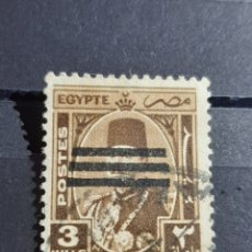 Sellos: (EGIPTO)(1953) REY FAROUK SOBREIMPRESO. Lote 246205885