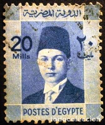 Sellos: EGIPTO 1937. Rey Farouk - Foto 1