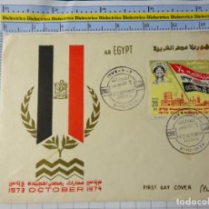 Sellos: SOBRE FILATÉLICO. 6 OCTUBRE 1974. EGIPTO. GUERRA ISRAEL YOM KIPPUR A298
