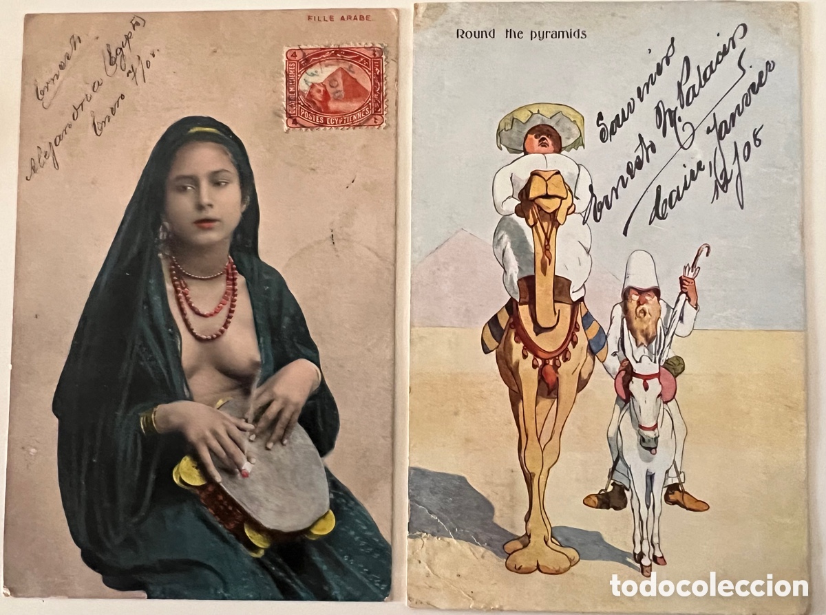 Sellos: Postales egipcias 1908 - Foto 1