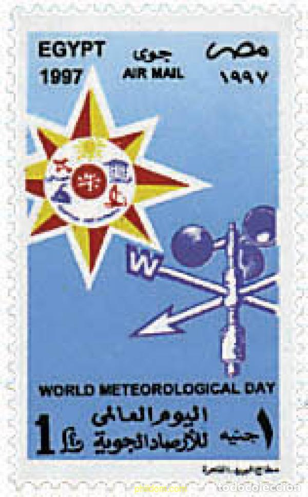 Sellos: 51624 MNH EGIPTO 1997 DIA MUNDIAL DE LA METEOROLOGIA