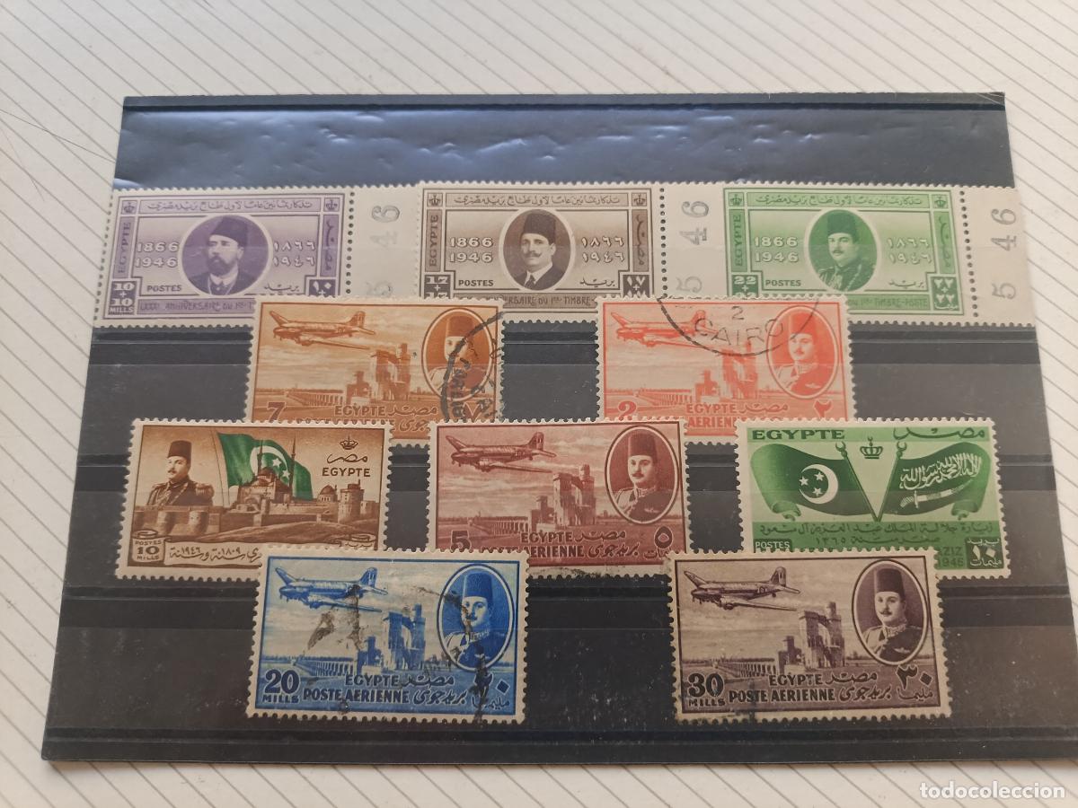 Sellos: Egipto. Correo a&eacute;reo. Lote de sellos