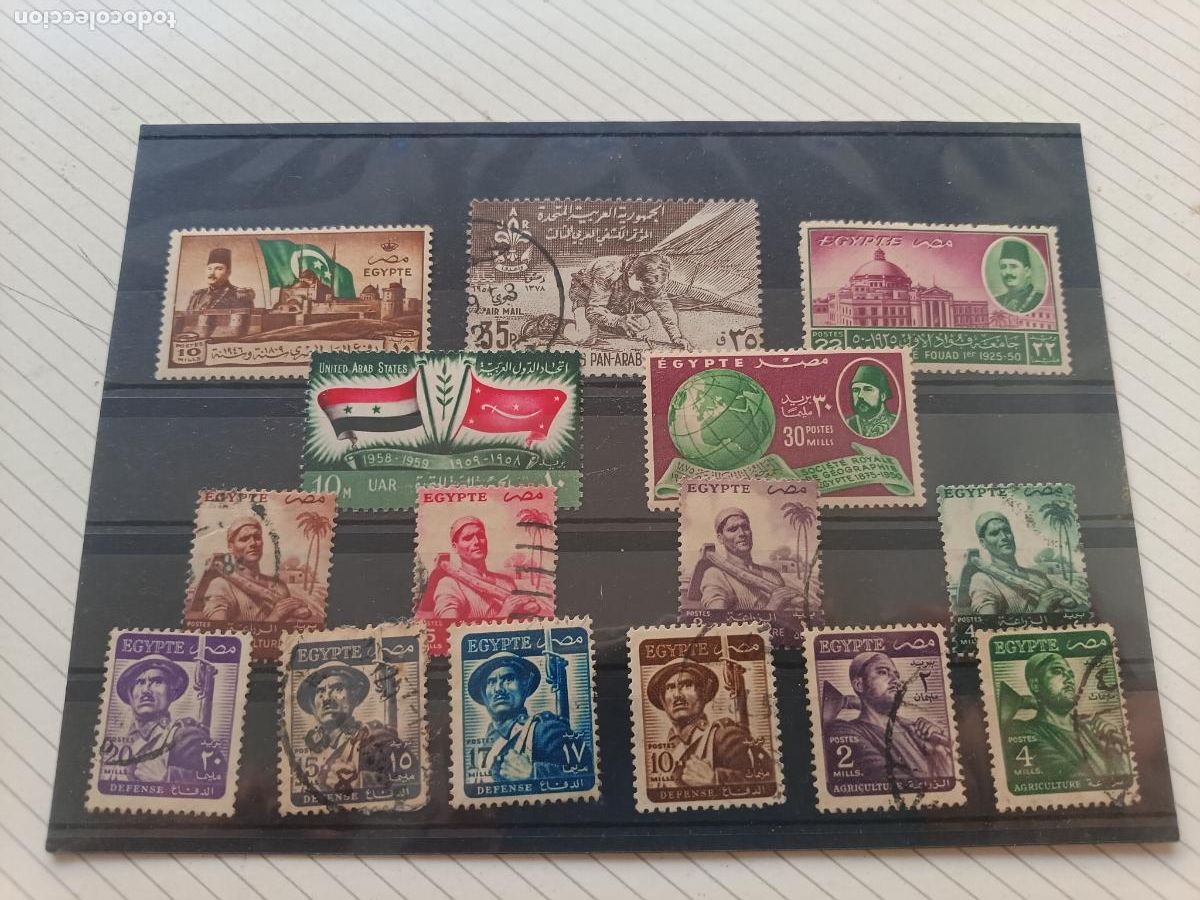 Briefmarken: Egipto. Lote de sellos antiguos