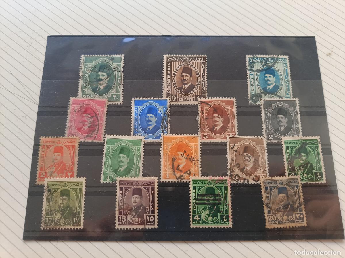 Briefmarken: Egipto. Lote de sellos antiguos