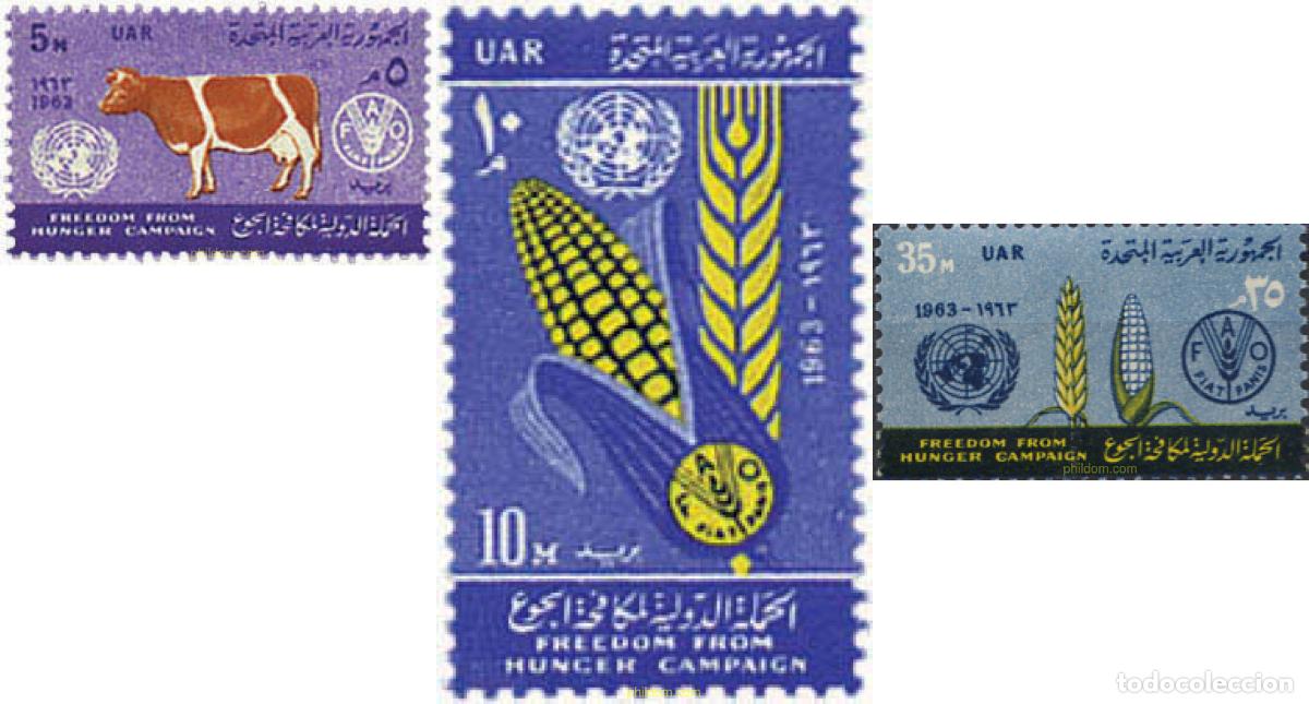 Sellos: 30080 MNH EGIPTO 1963 CONGRESO MUNDIAL CONTRA EL HAMBRE