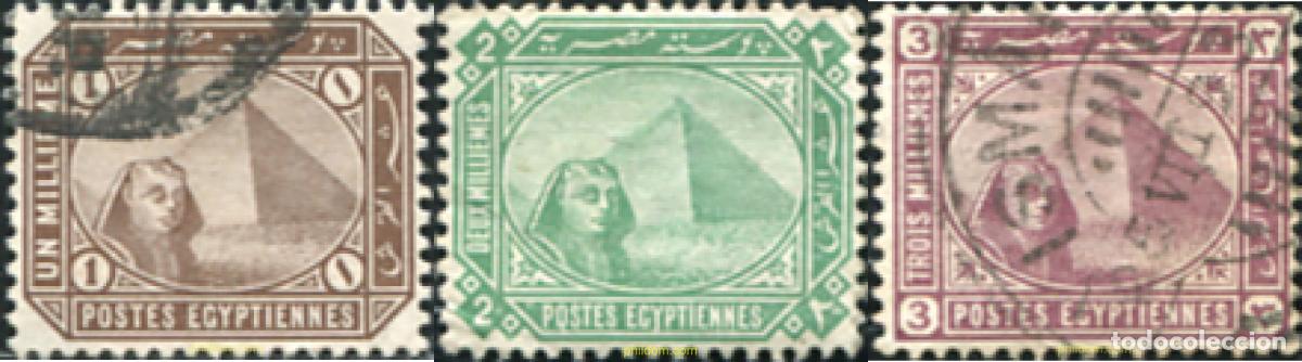 Sellos: 658592 USED EGIPTO 1888 ESFINGE Y PIRAMIDE