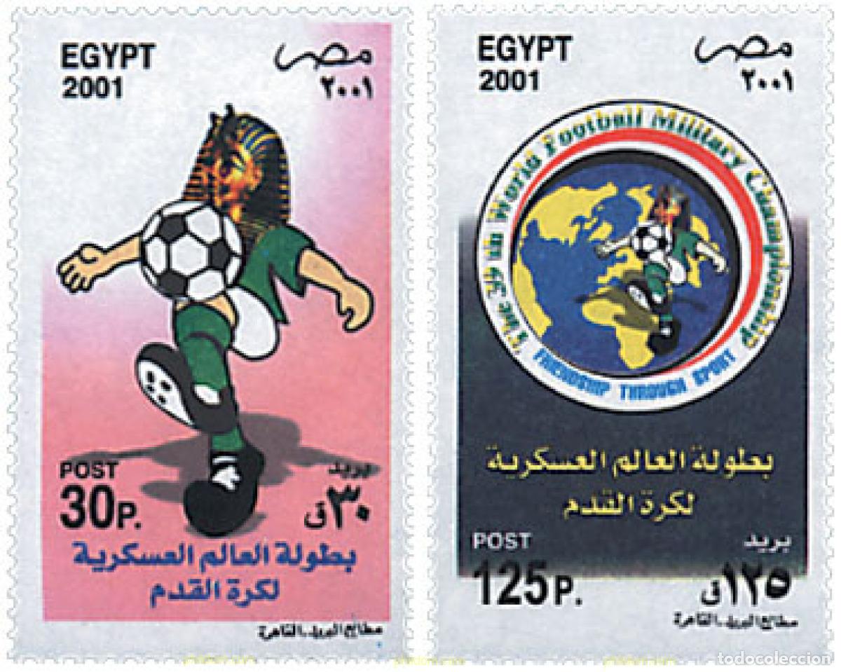 Selos: 91541 MNH EGIPTO 2001 CAMPEONATO MUNDIAL MILITAR DE FUTBOL