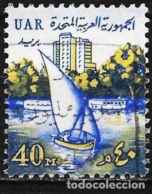 Sellos: Egipto 1964 - Mi 727 - YT 588 - Feluca en el Nilo