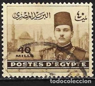 Sellos: Egipto 1939 - Mi 254 - YT 214 - El rey Faruq y las pir&aacute;mides de Giza