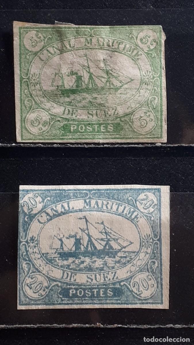 Sellos: EGIPTO. CANAL. 1868.(*)/*. YVERT 2/3