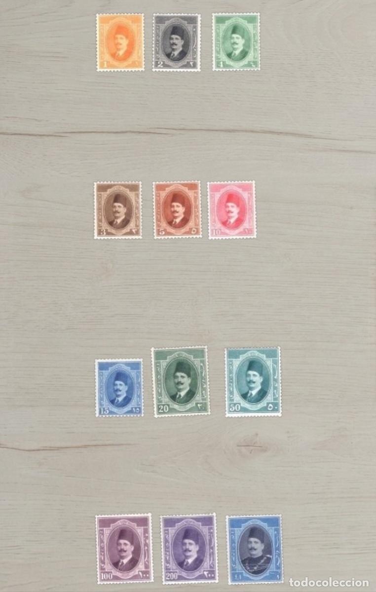 Selos: Lote 12 Sellos de Egipto 1927/1937 - Rey Fuad I - Serie Definitiva - Nuevos