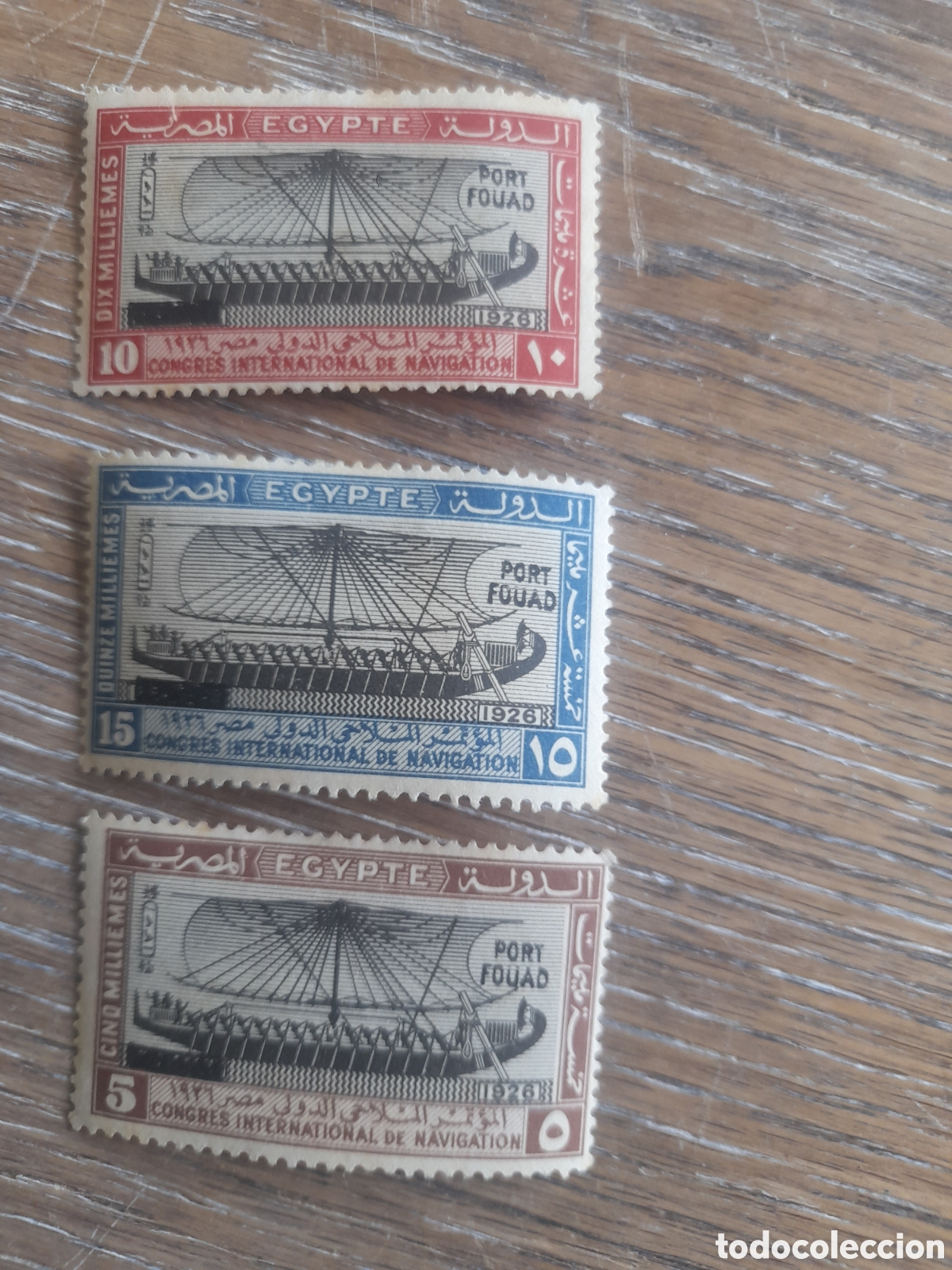 Sellos: Sellos egipto 1926. Tres sellos