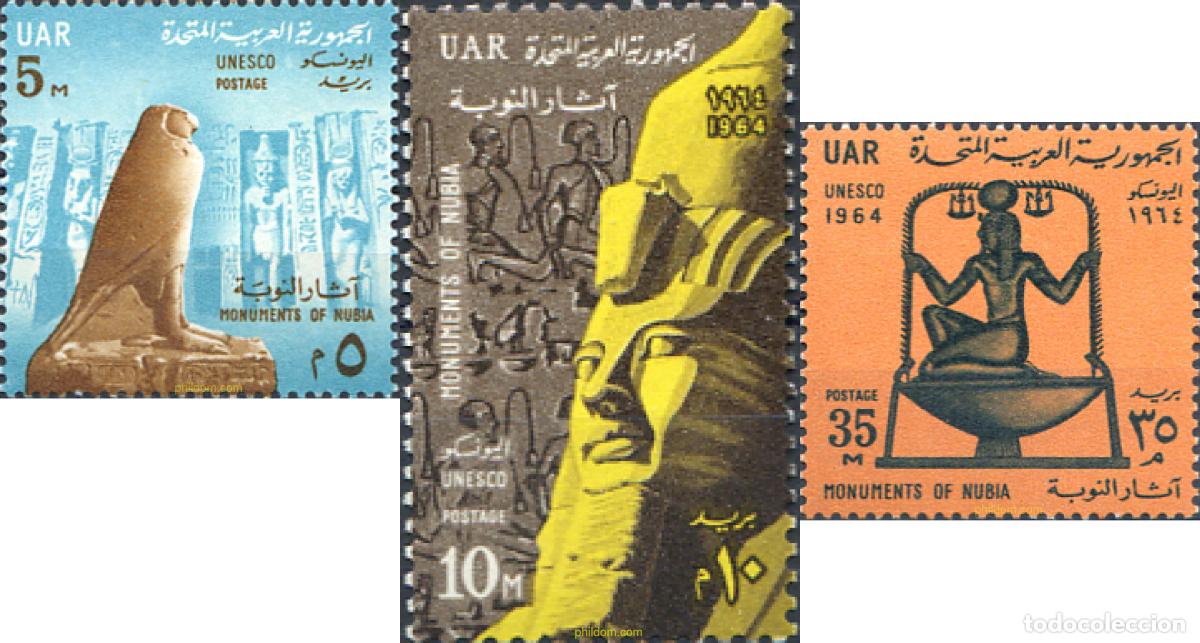 Sellos: 267956 MNH EGIPTO 1964 PRESERVACION DE LOS MONUMENTOS DEL NUBIA