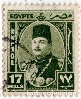 Stamps: Egipto. Rey Farouk 1944. YT-230. Usado