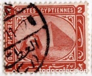 Briefmarken: Egipto. Esfinge y Pir&aacute;mide. 1888-1906. YT-42. Usado