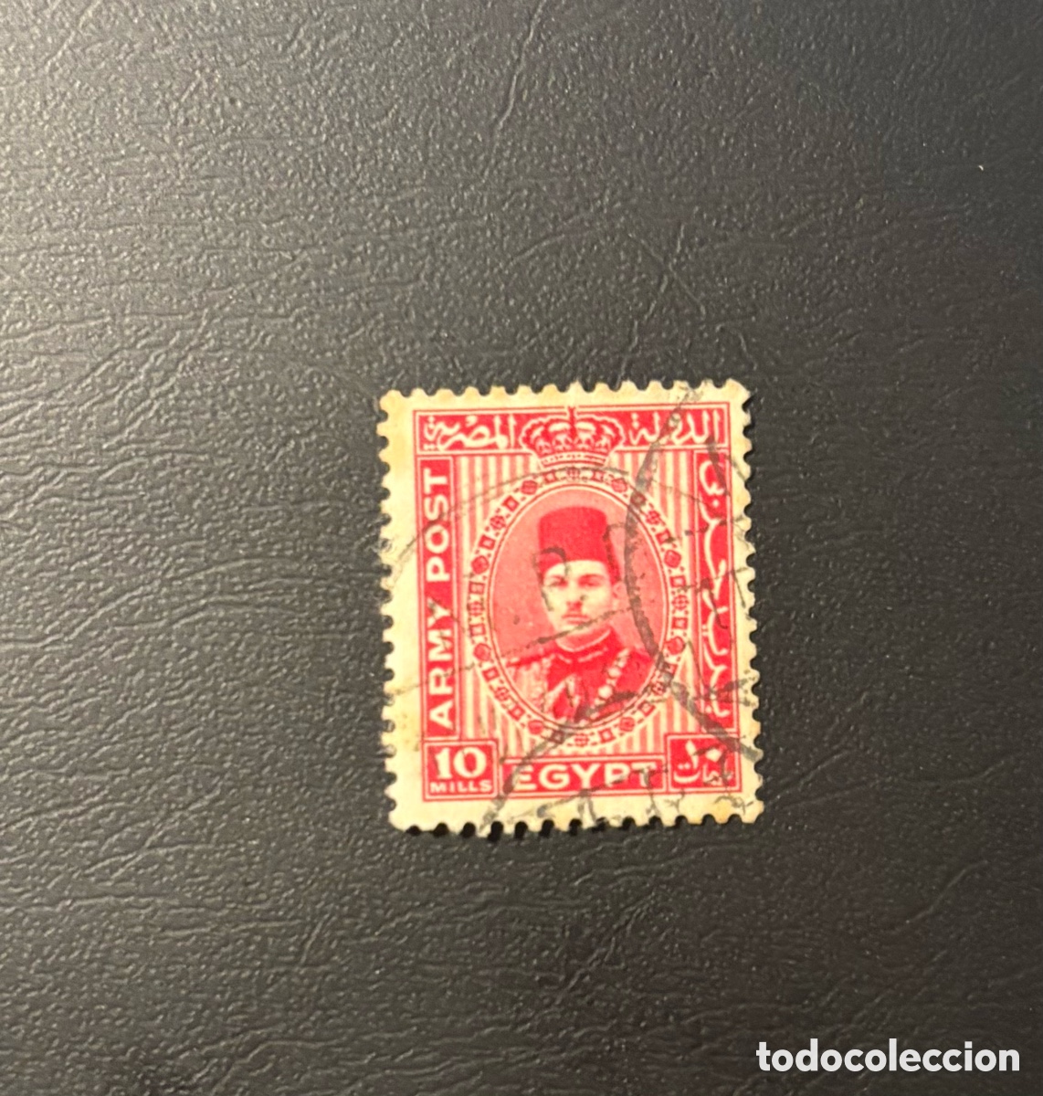 Sellos: Sello Egipto 1936 Army post rojo Faruk - Fuerzas Brit&aacute;nicas