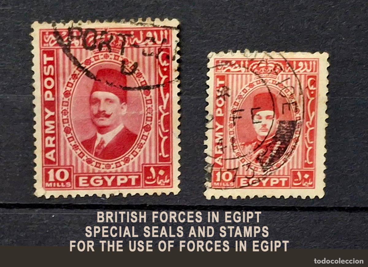 Sellos: 1936-1939, 2 sellos de Egipto - British Forces in Egypt