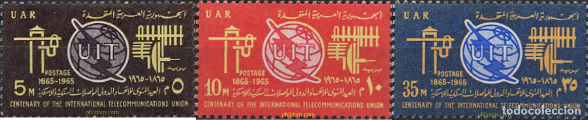 Sellos: 267970 MNH EGIPTO 1965 A&Ntilde;O INTERNACIONAL DE LAS TELECOMUNICACIONES
