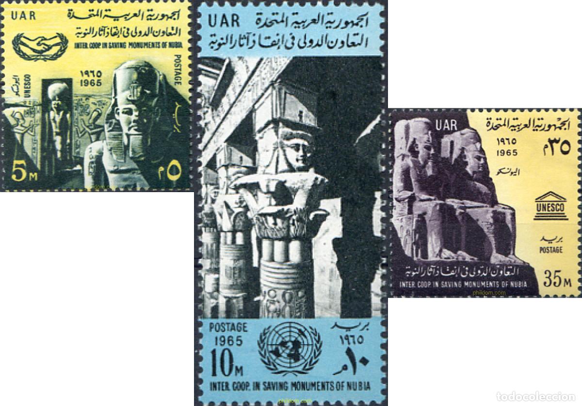 Sellos: 267986 MNH EGIPTO 1965 SALVARGUAR LOS MONUMENTOS DEL NUBIA