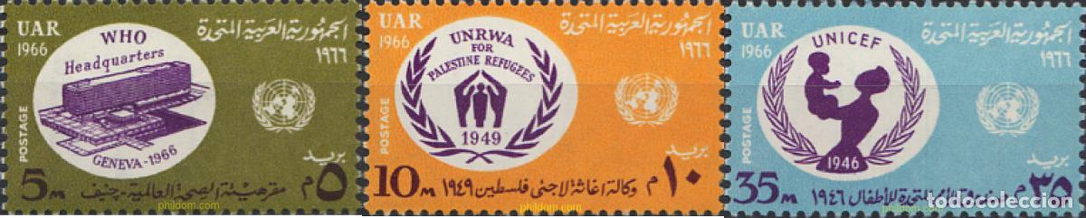 Timbres: 267997 MNH EGIPTO 1966 PALESTINA - 21 ANIVERSARIO DE LAS NACIONES UNIDAS