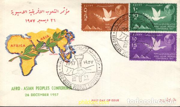 Selos: 715431 MNH EGIPTO 1957 CONFERENCIA DE LOS PUEBLOS AFRO-ASI&Aacute;TICOS. EL CAIRO