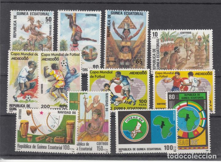 Sellos: .guinea ecuatorial .77/88 sin charnela, año 1986 completo 12 sellos - Foto 1 - 121456751