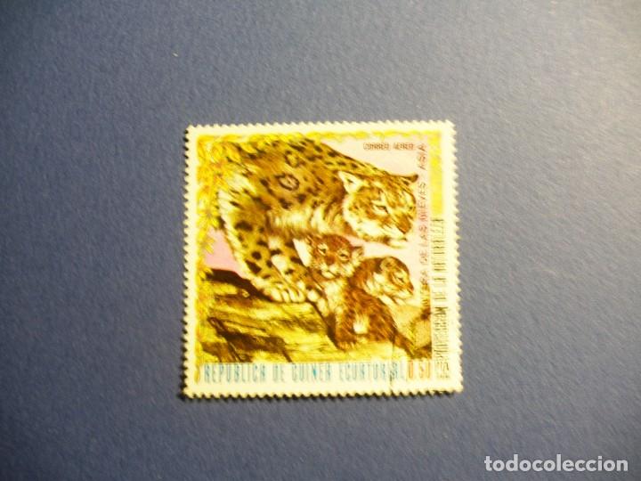 Briefmarken: GUINEA ECUATORIAL - FAUNA - PROTECCION DE LA NATURALEZA - PANTERA DE LAS NIEVES.
