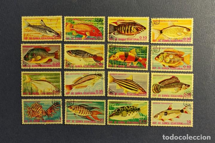 Briefmarken: GUINEA ECUATORIAL - PECES - PECES DE MAR - 16 VALORES.