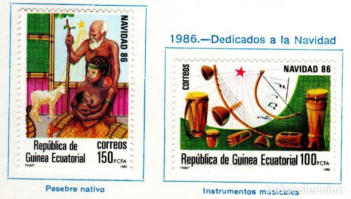 Selos: Guinea Ecuatorial. Navidad. 1986. YT220/221. D. completa. Nuevos