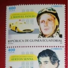 Sellos: GUINEA ECUATORIAL 1996 - EDIFIL 210/213 - CAMPEONES AUTOMOVILÍSTICOS - NUEVOS MNH. Lote 398207044