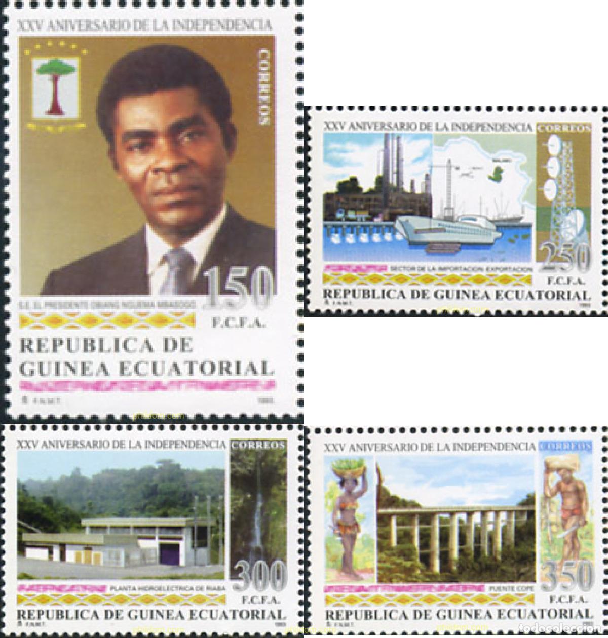 Sellos: 190372 MNH GUINEA ECUATORIAL 1993 25 ANIVERSARIO DE LA INDEPENDENCIA
