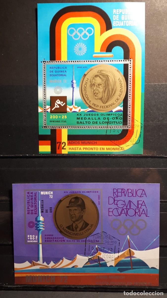 Sellos: GUINEA ECUATORIAL. A&Ntilde;O 1972.&deg;. YVERT HOJAS BLOQUE