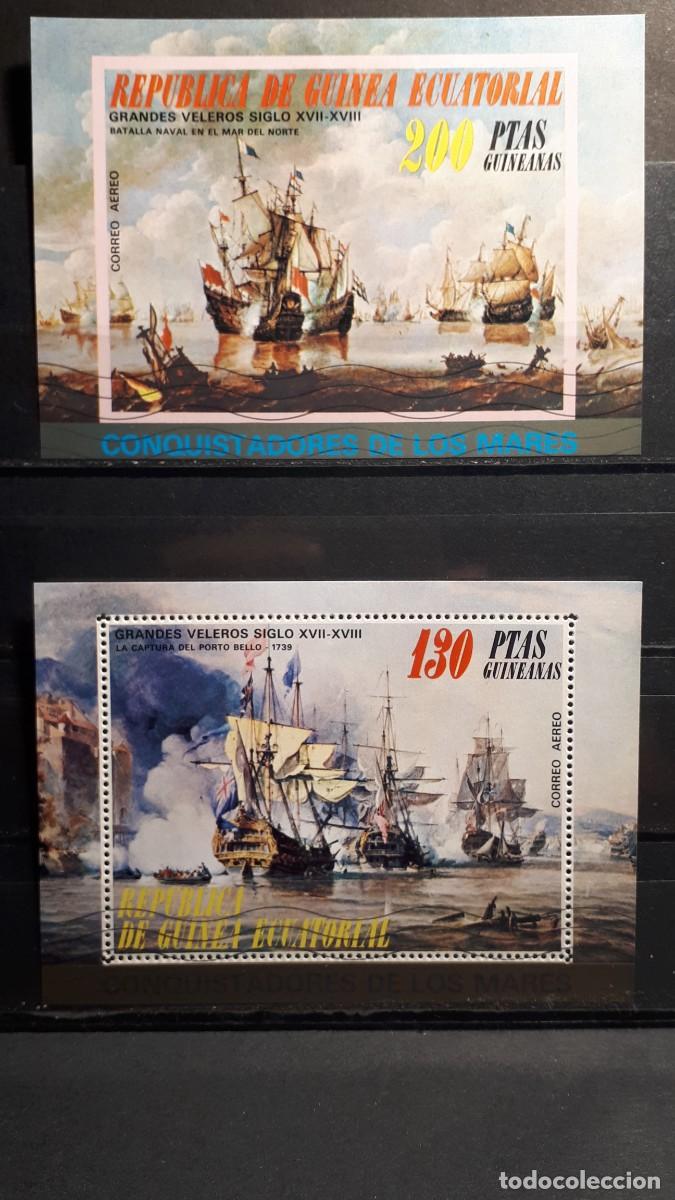 Sellos: GUINEA ECUATORIAL. A&Ntilde;O 1975.&deg;. HOJAS BLOQUE