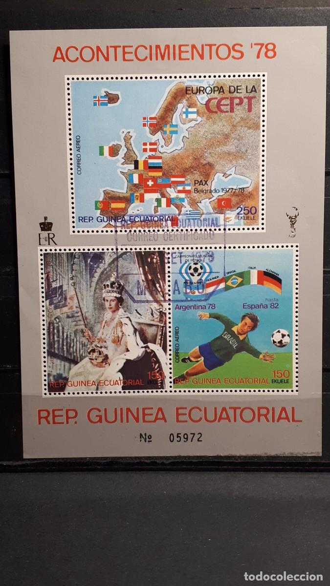 Sellos: GUINEA ECUATORIAL. A&Ntilde;O 1978. &deg;. HOJAS BLOQUE